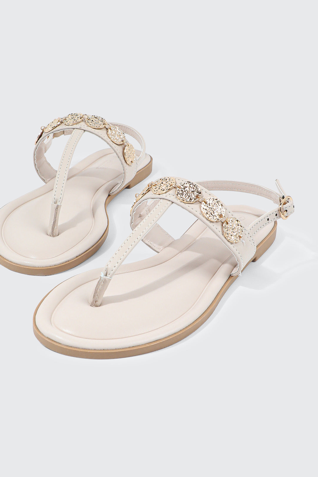 Strappy Sandals with Coin Charms