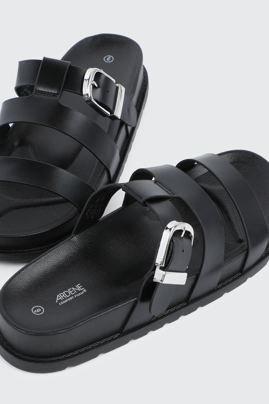 Chunky Slides with Buckle Detail