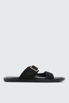 Faux Suede Flat Sandals