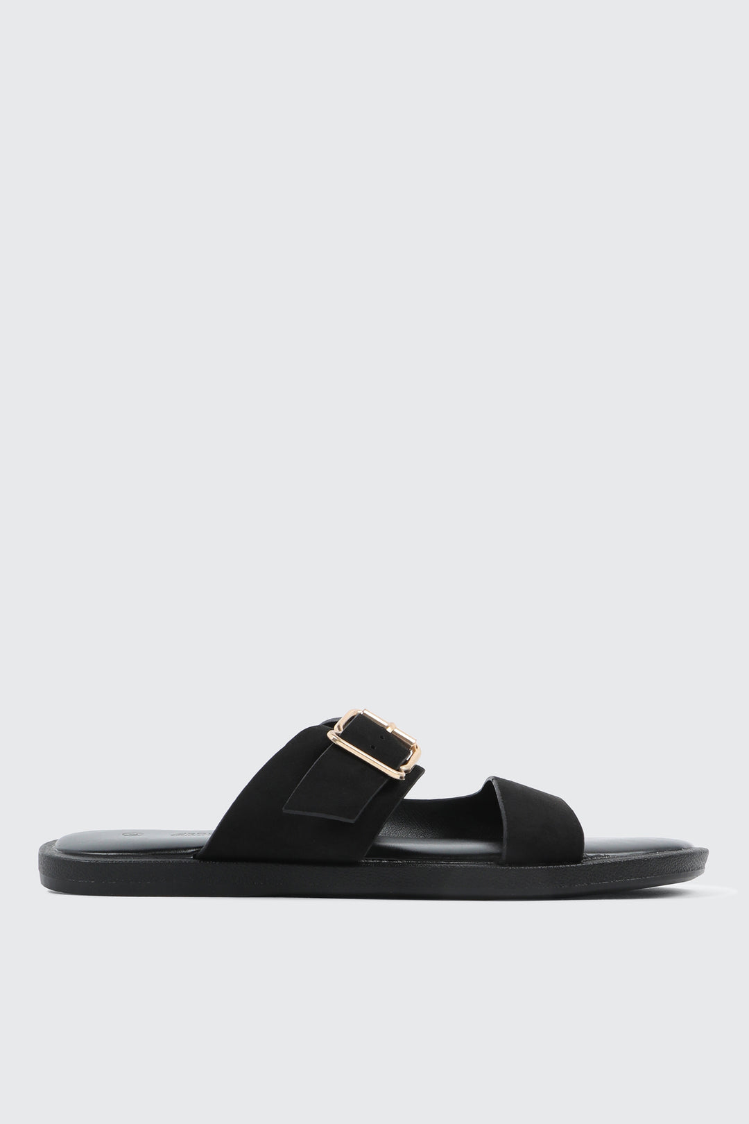 Faux Suede Flat Sandals