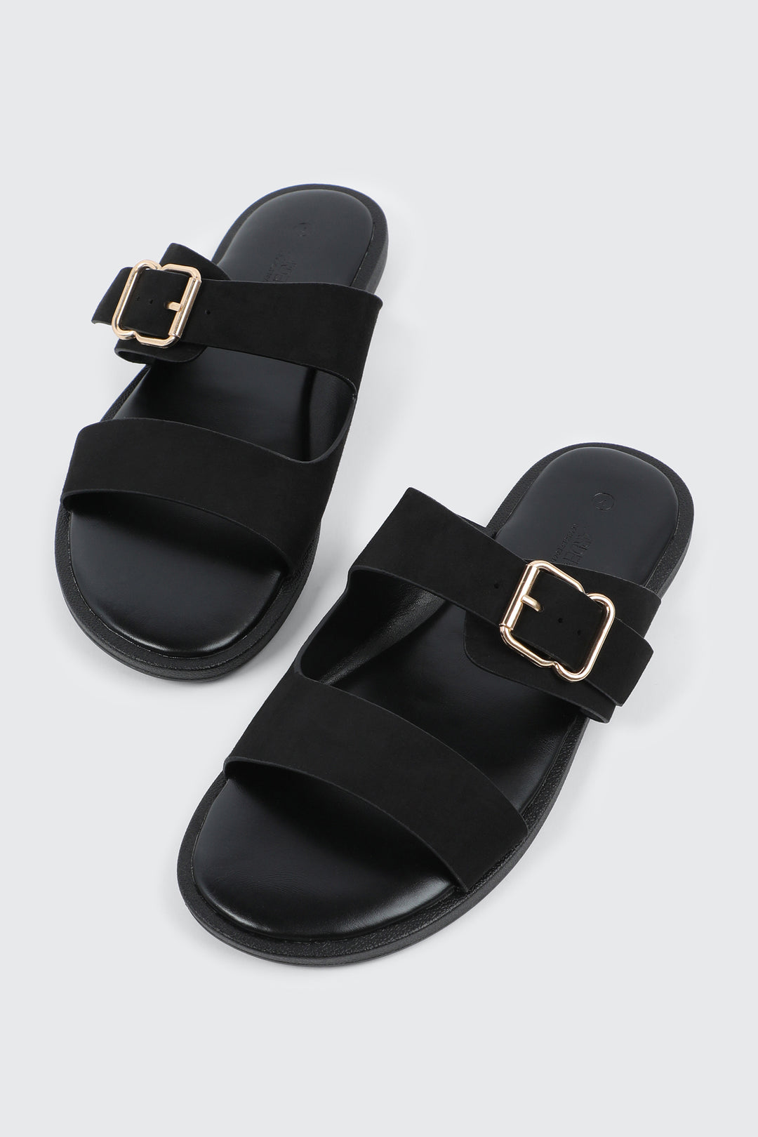 Faux Suede Flat Sandals