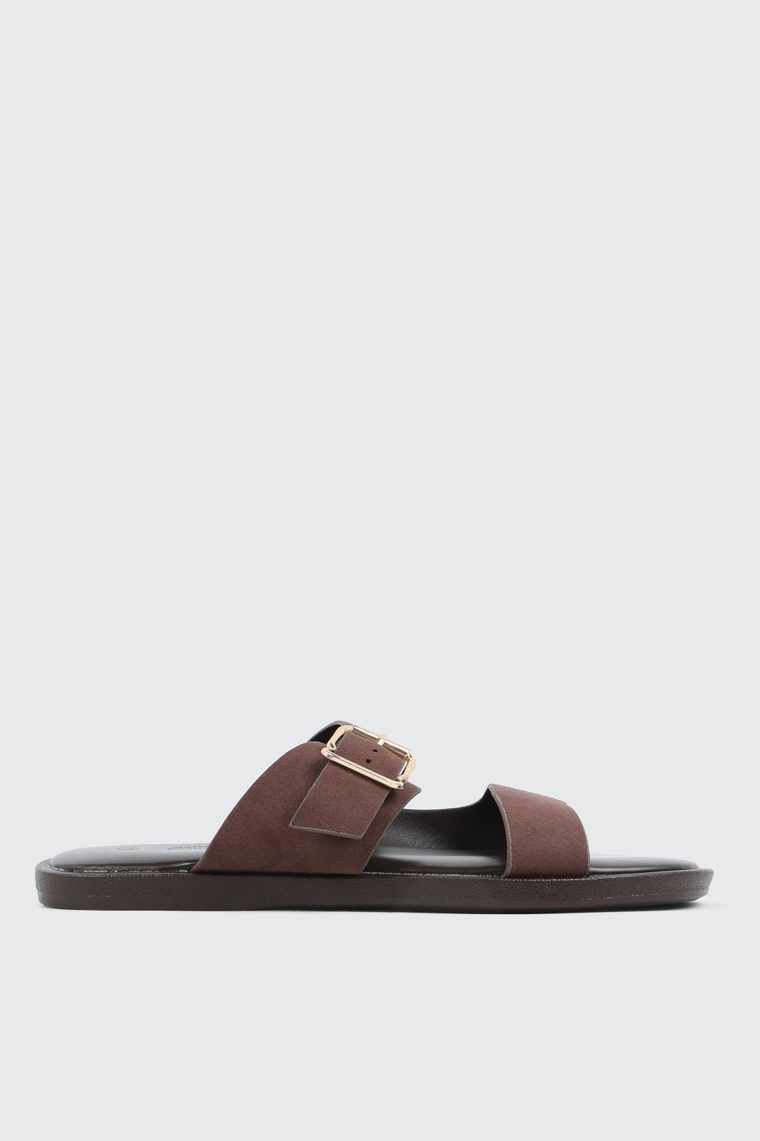 Faux Suede Flat Sandals