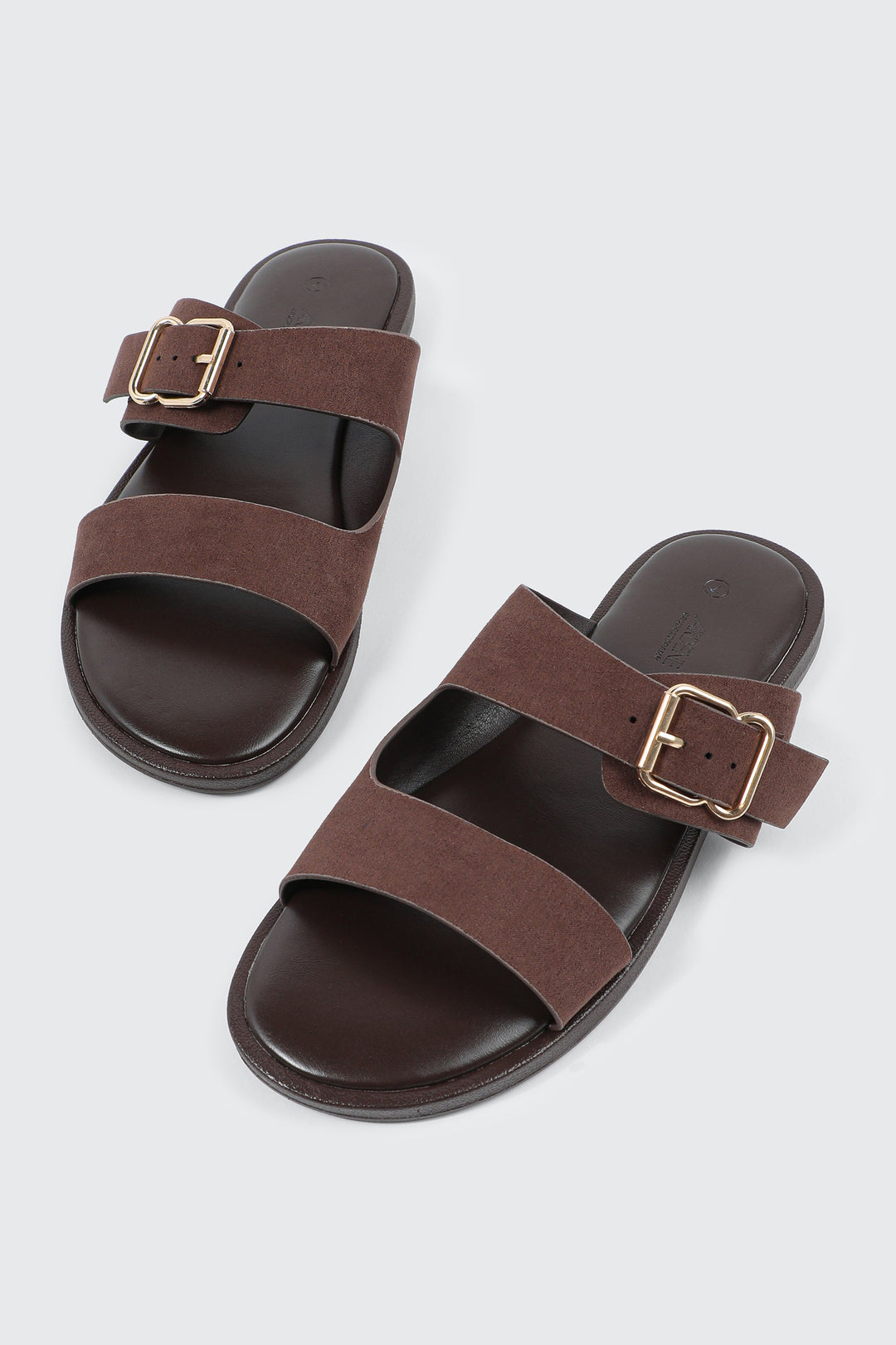 Faux Suede Flat Sandals