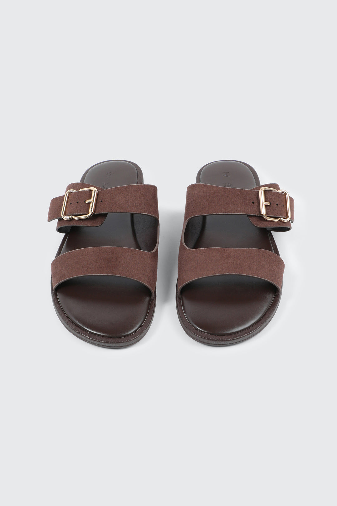 Faux Suede Flat Sandals