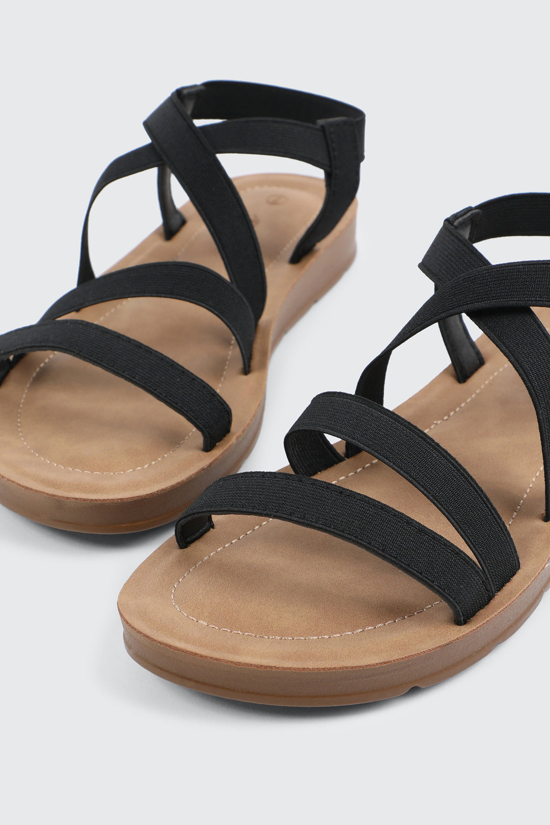 Elastic Strappy Sandals