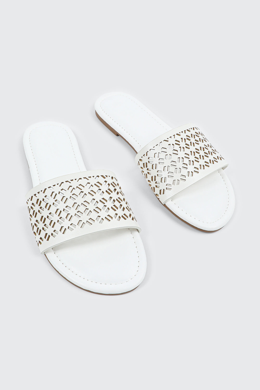 Flat Sandals with Cutout Design