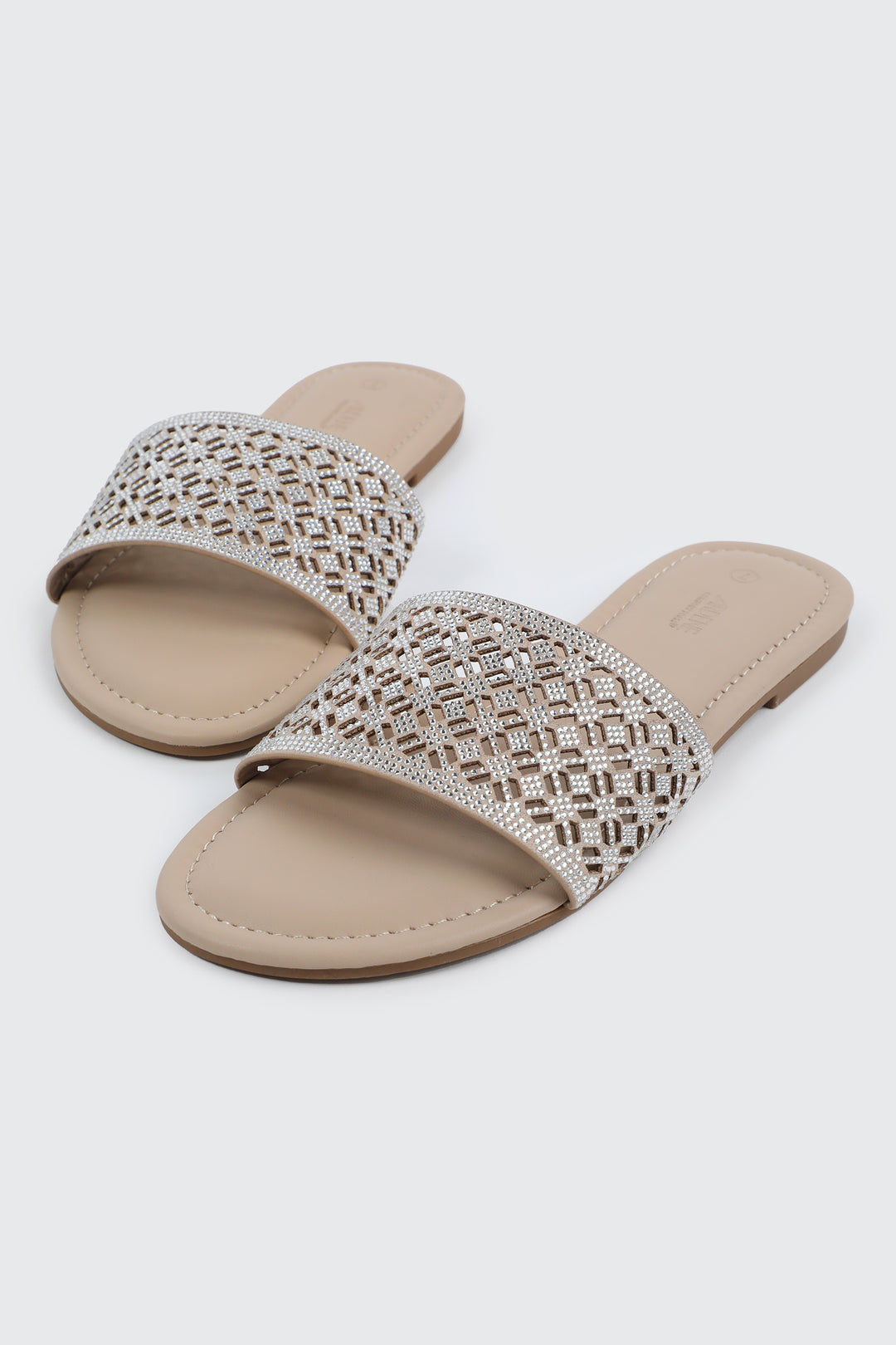 Flat Sandals with Cutout Design