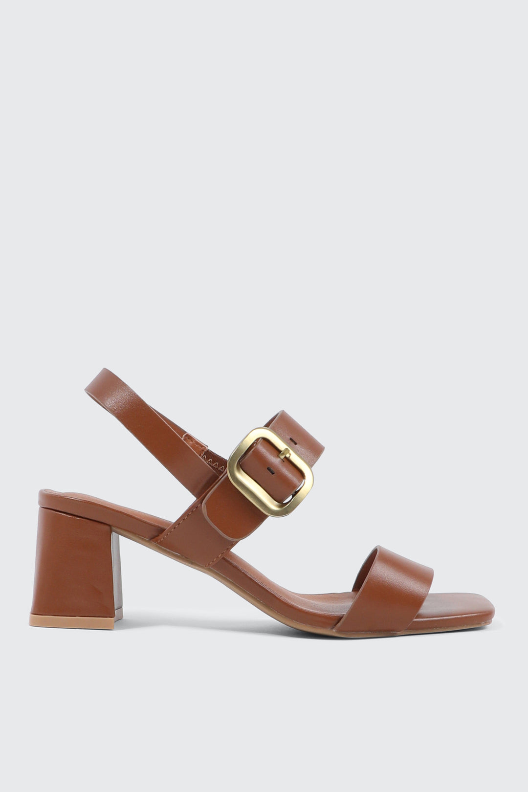 Sandales à talon bloc et sangle sur boucle