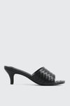Woven Mule Kitten Heels