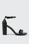 One Band Block Heel Sandals