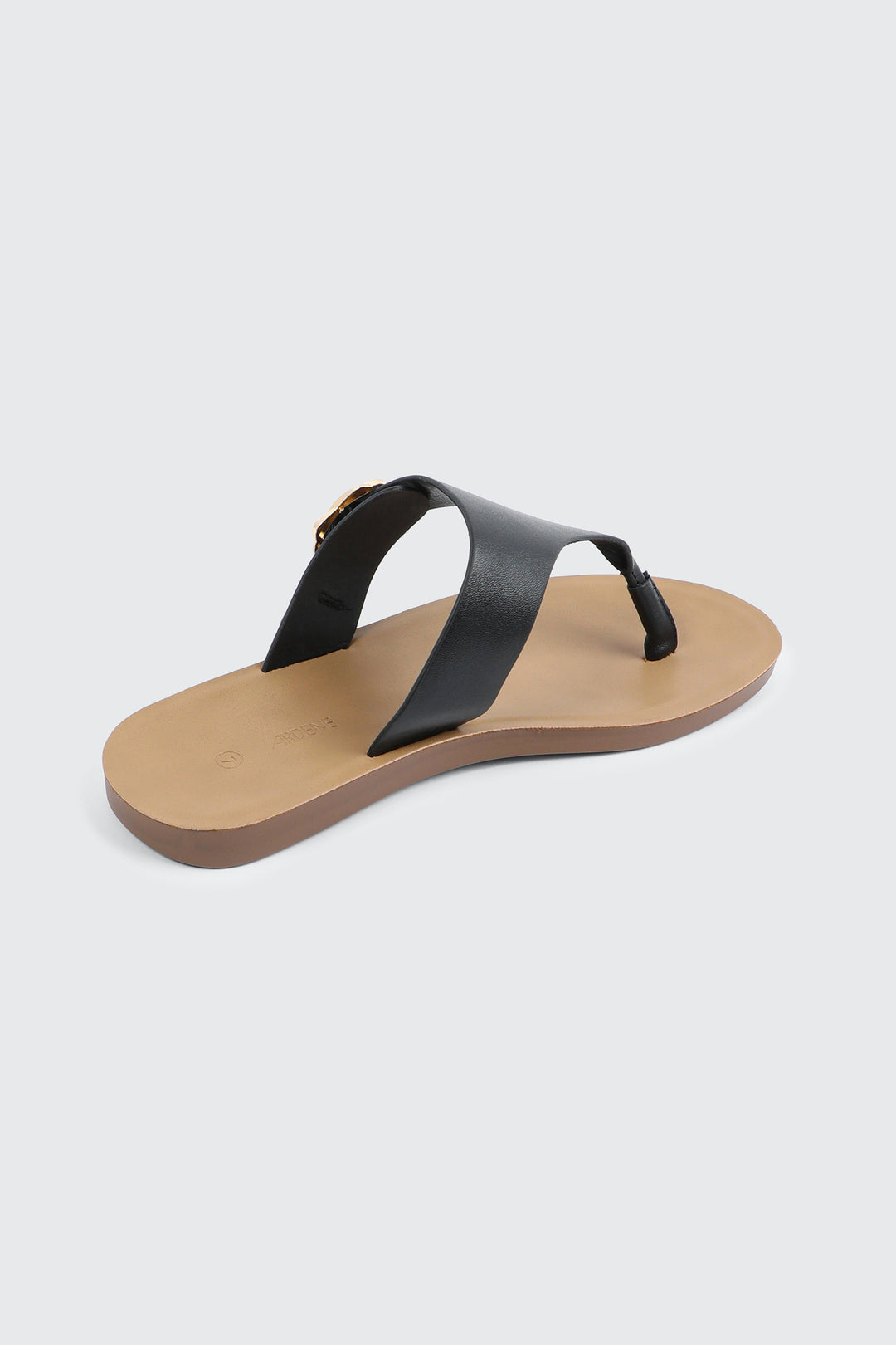 Round Toe Buckle Flat Sandals