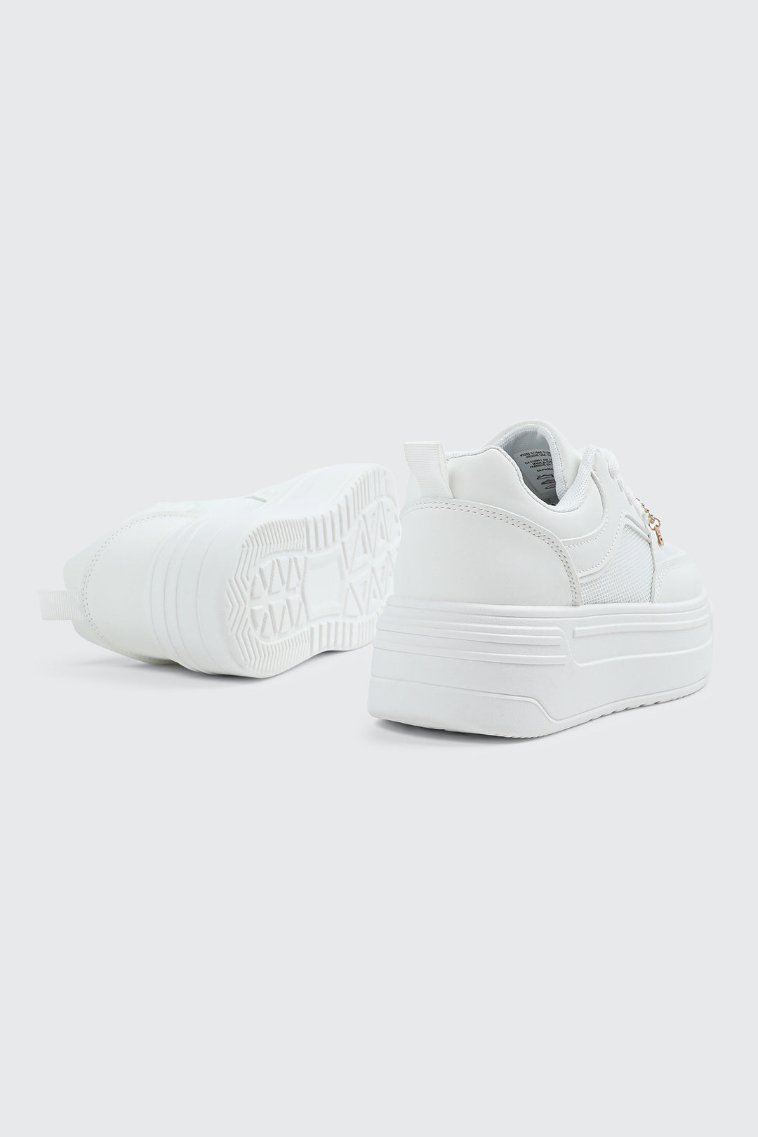 Platform Sneakers with Charm Detail