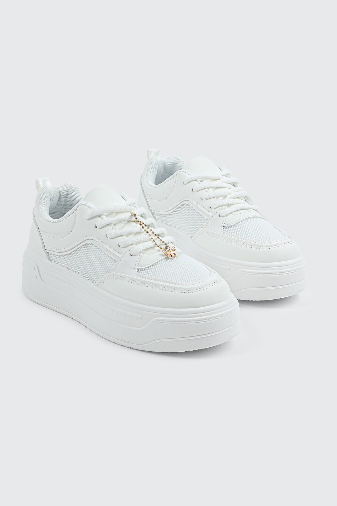 Platform Sneakers with Charm Detail