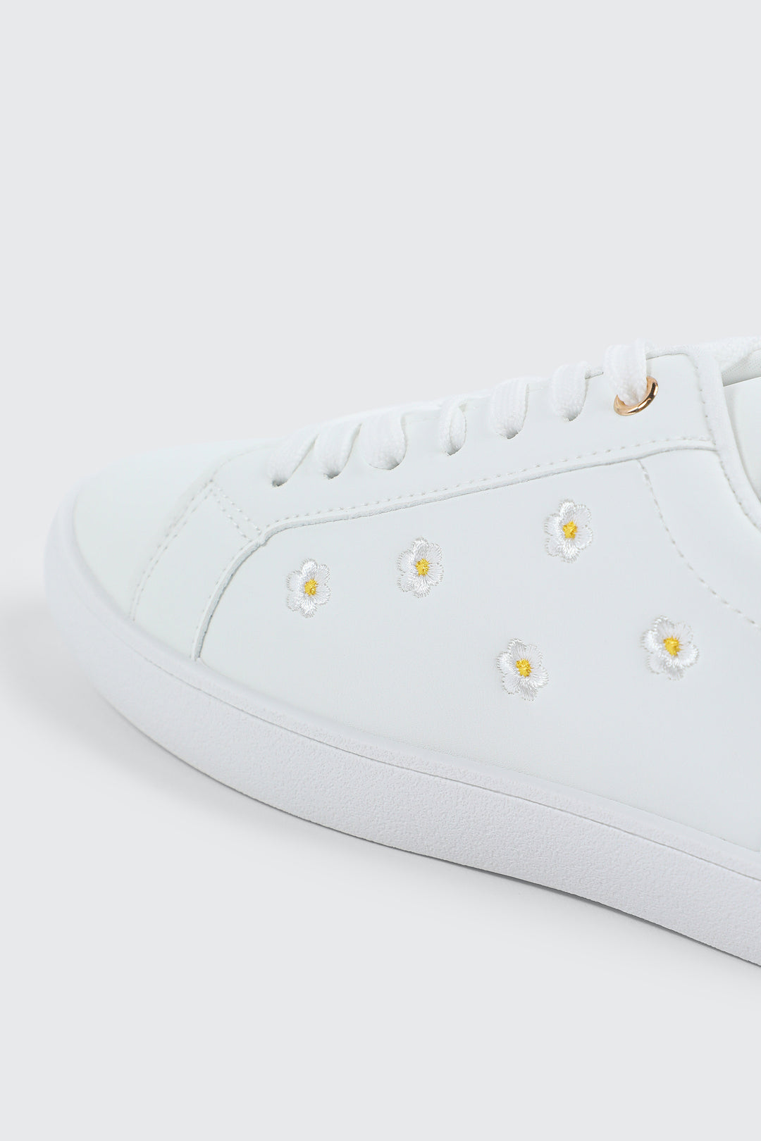 White Lace Up Sneakers