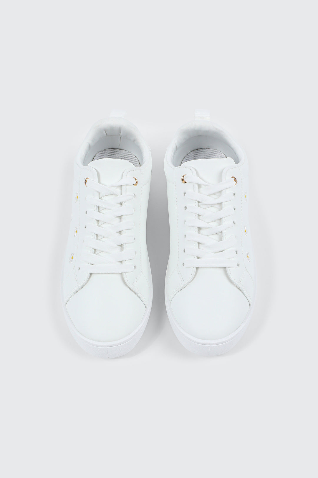 White Lace Up Sneakers