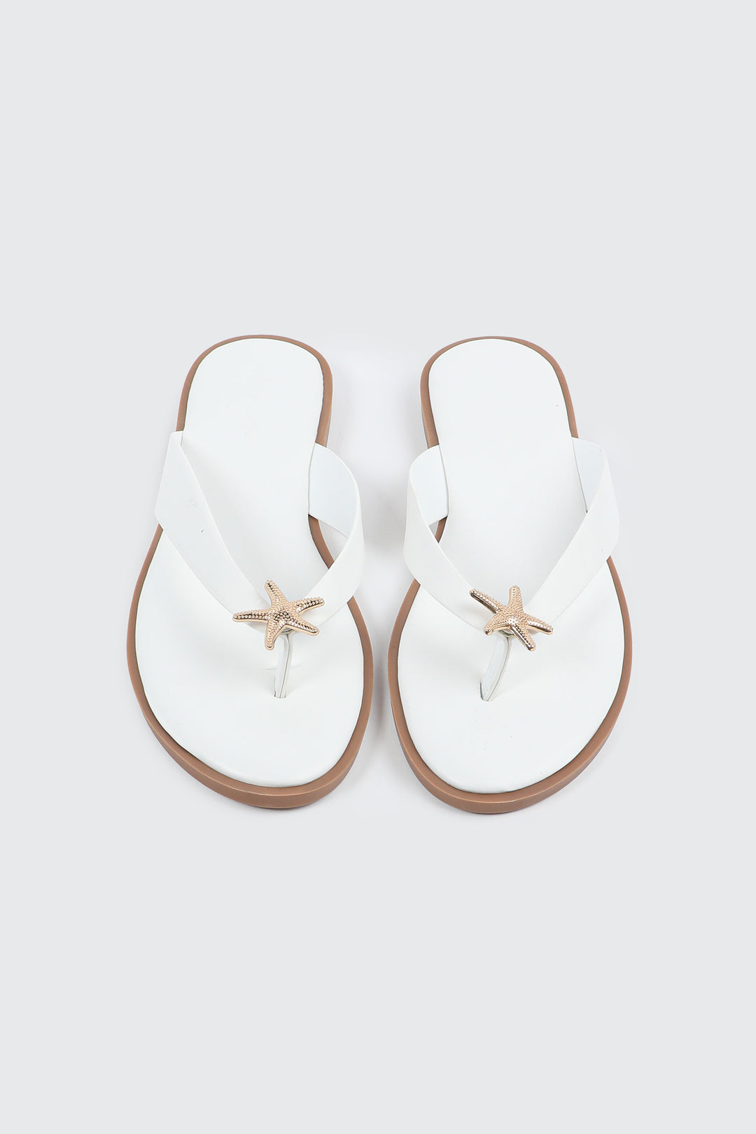 V-Strap Sandals with Starfish Detail