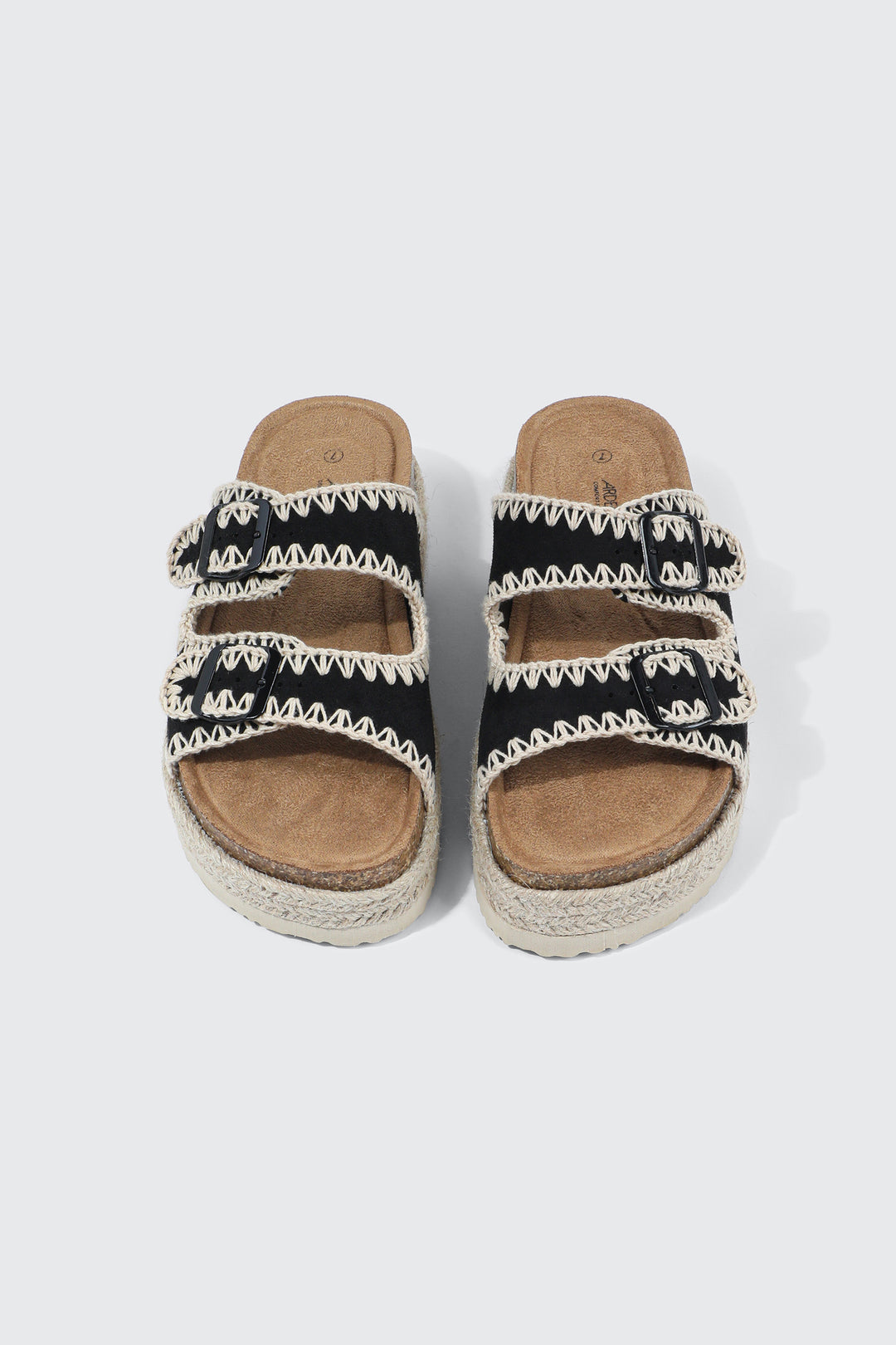 Double Buckle Espadrille Sandals