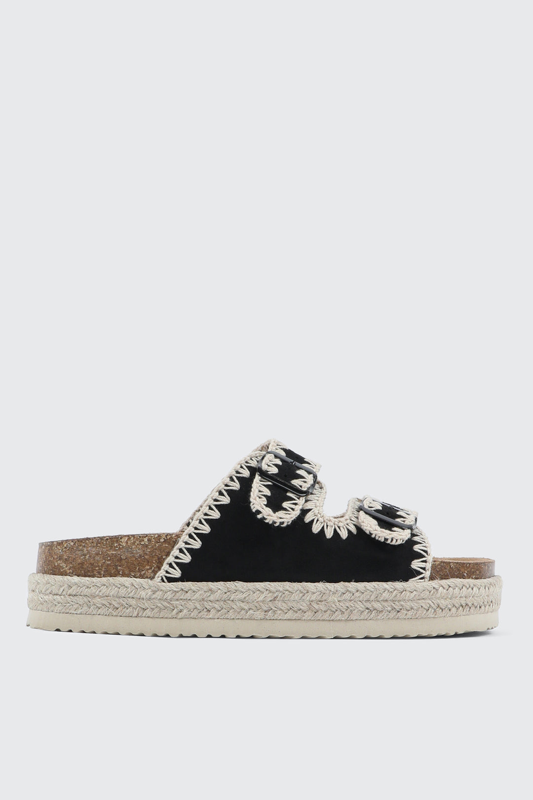 Double Buckle Espadrille Sandals