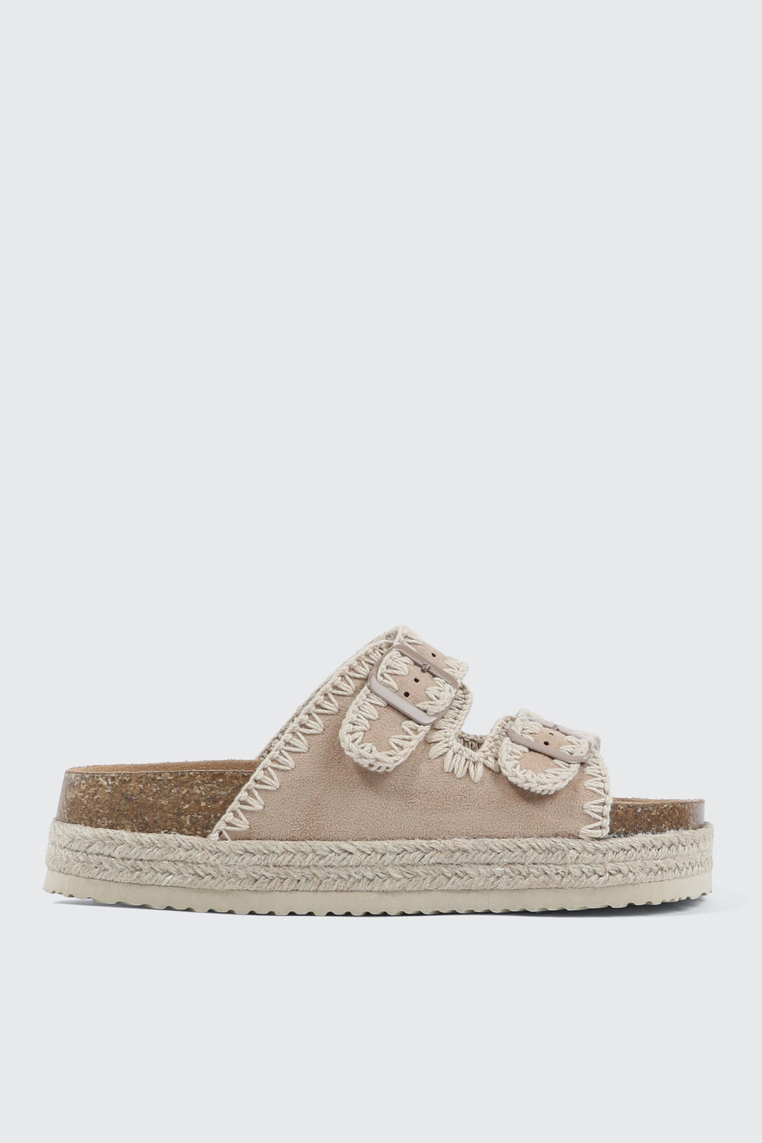 Double Buckle Espadrille Sandals