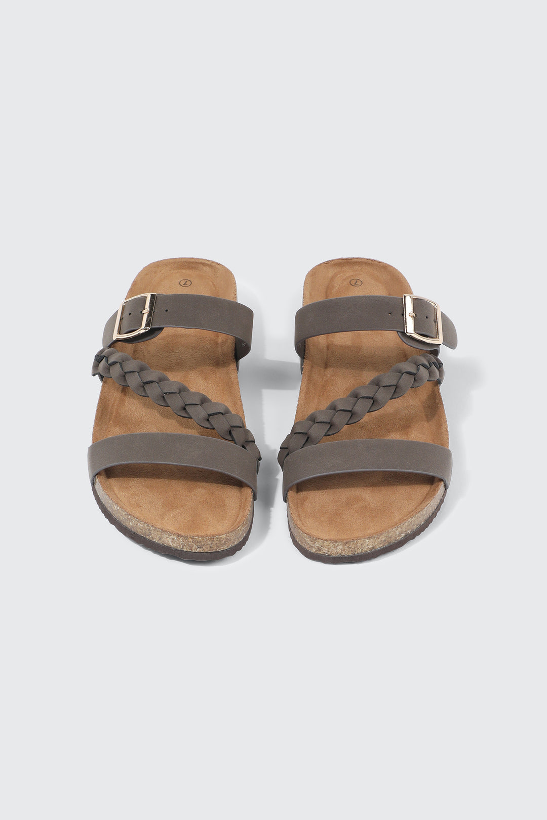 Braided Strap Slide Sandals