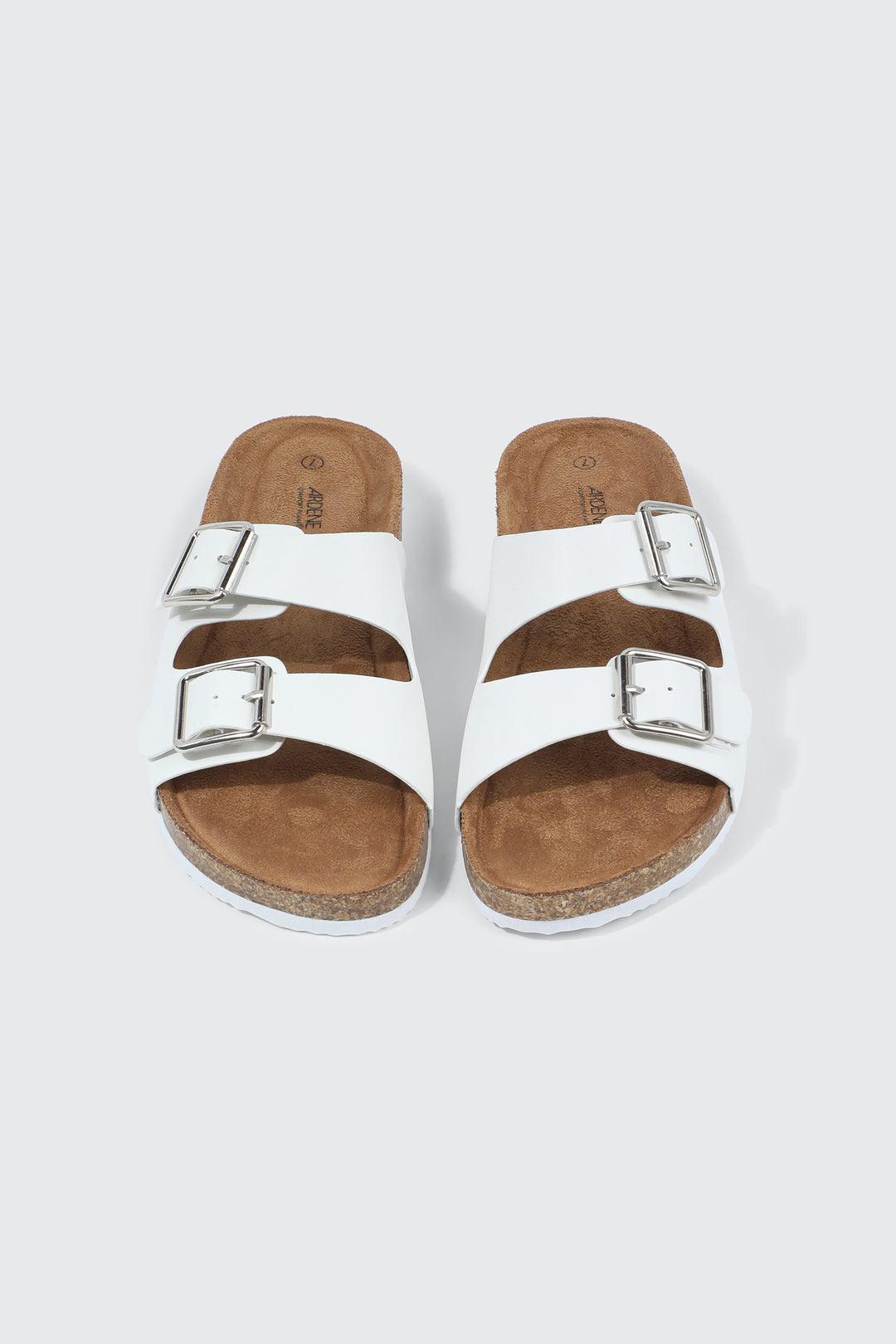 Double Buckle Slide Sandals