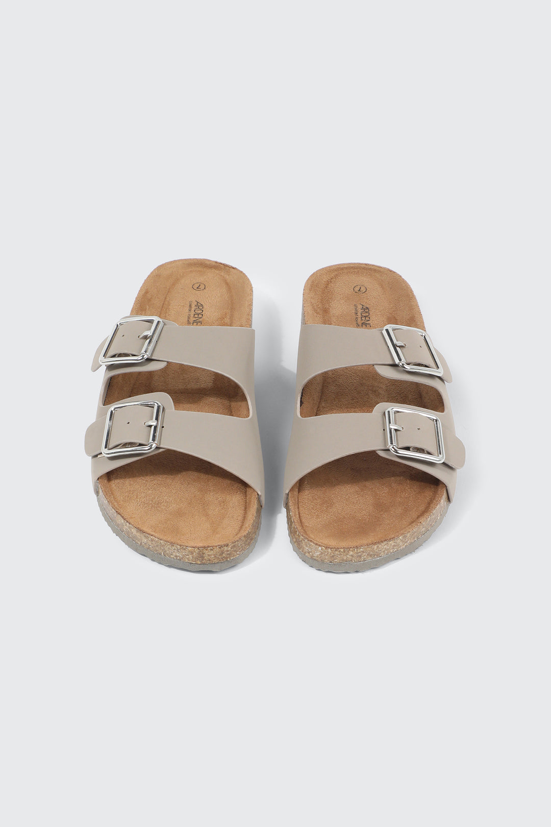 Double Buckle Slide Sandals