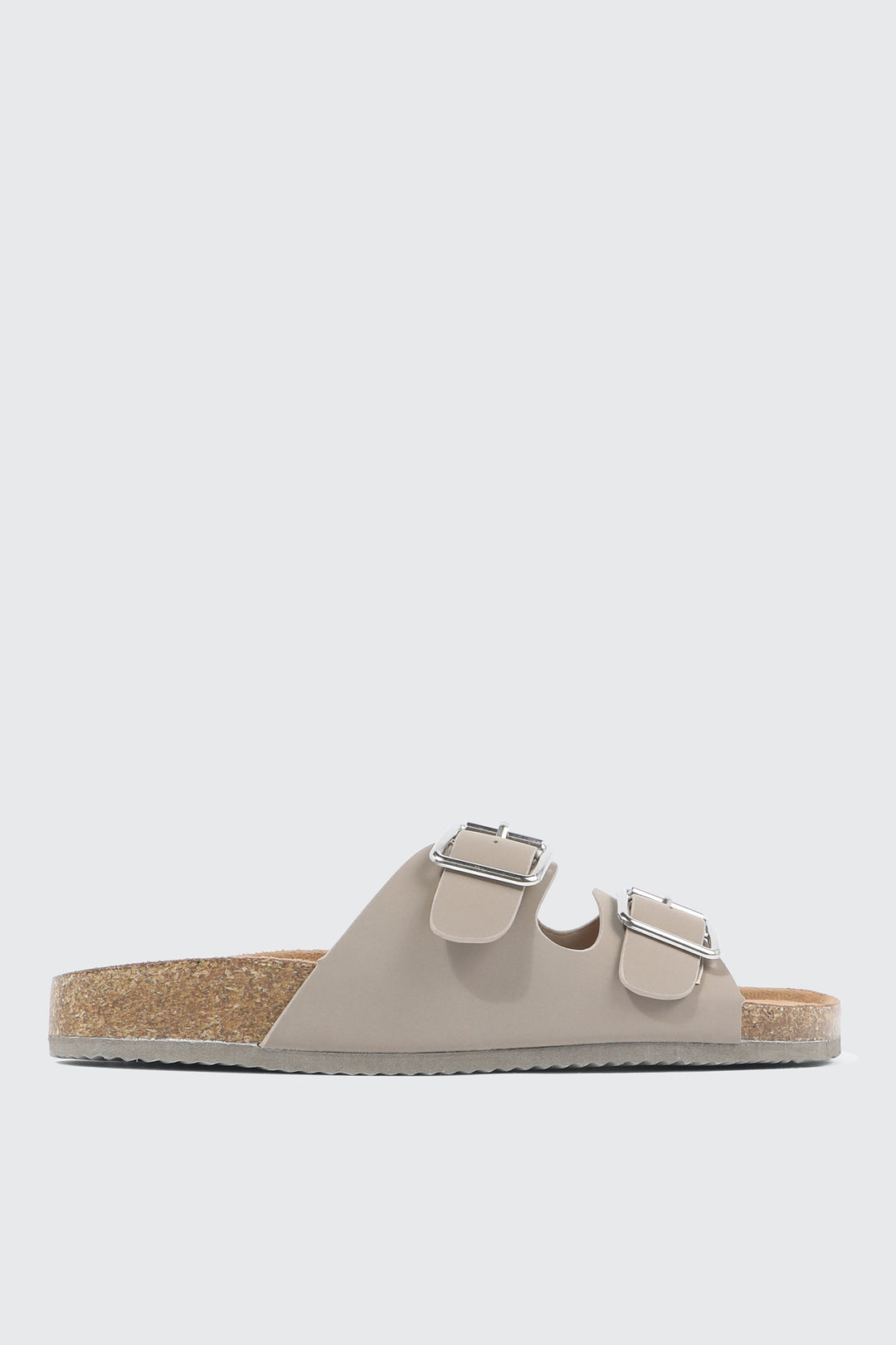 Double Buckle Slide Sandals