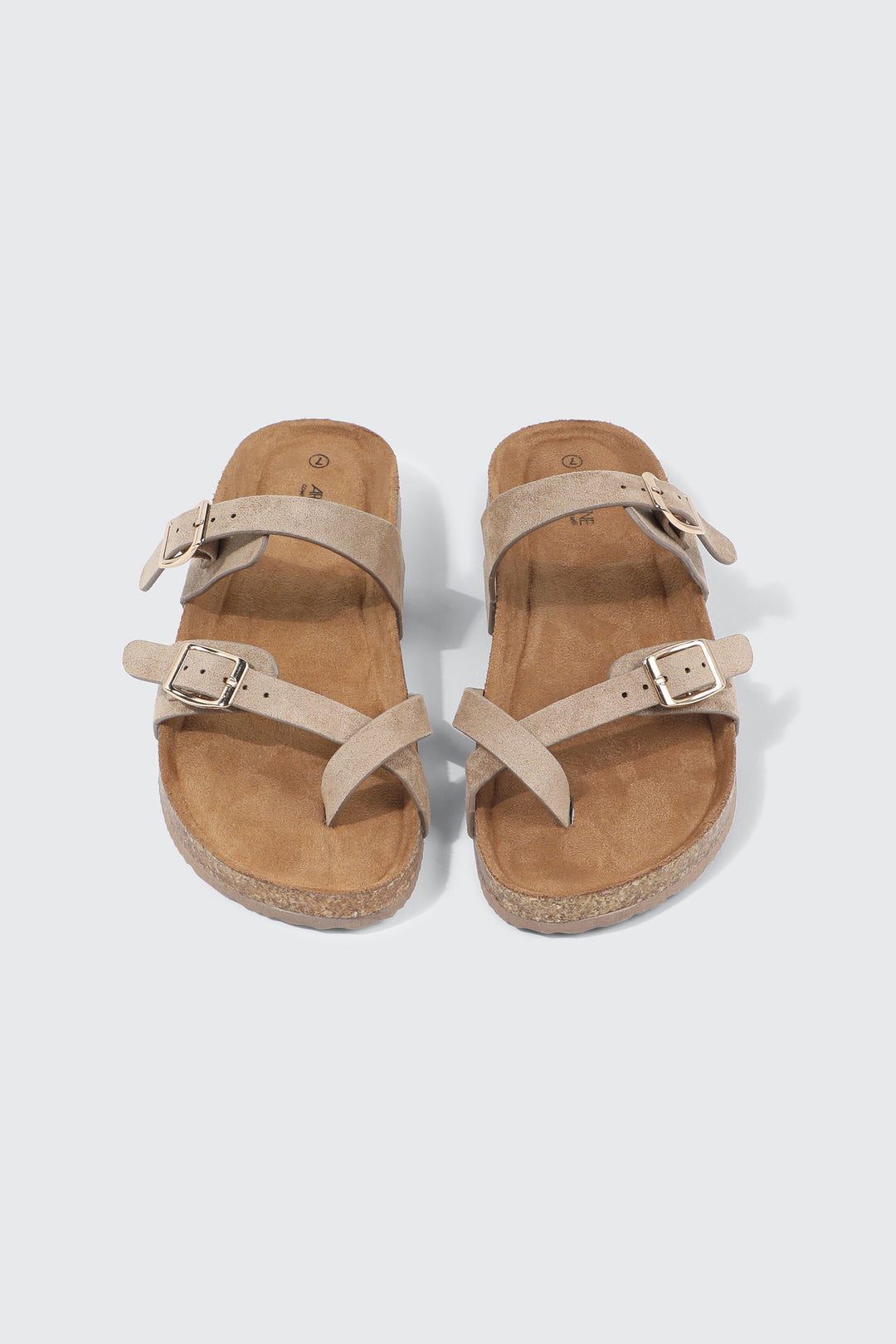 Double Buckle Toe Ring Sandals
