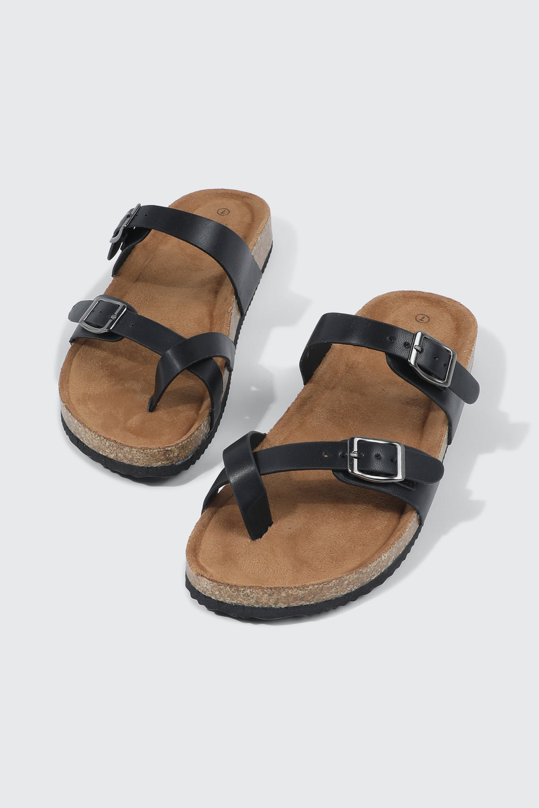 Double Buckle Toe Ring Sandals