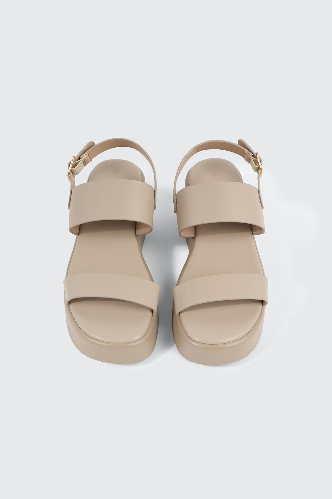 Faux Leather Wedge Sandals