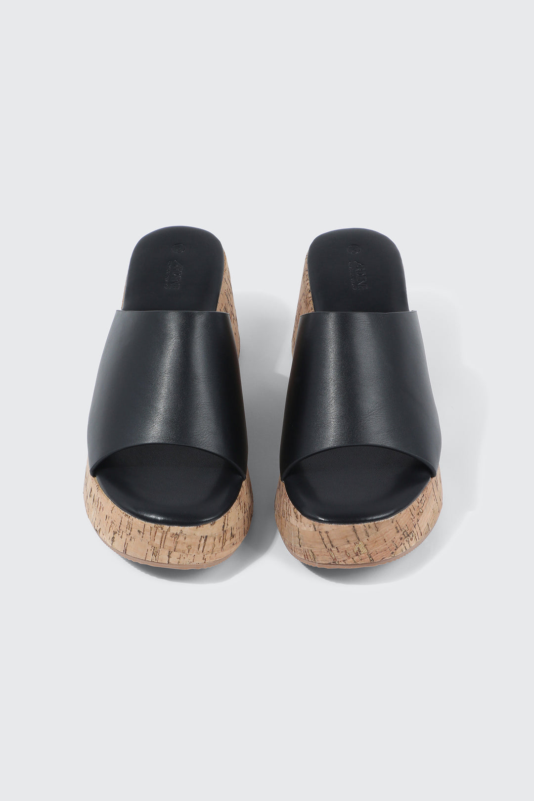 Sandales à glissière plateformes en liège