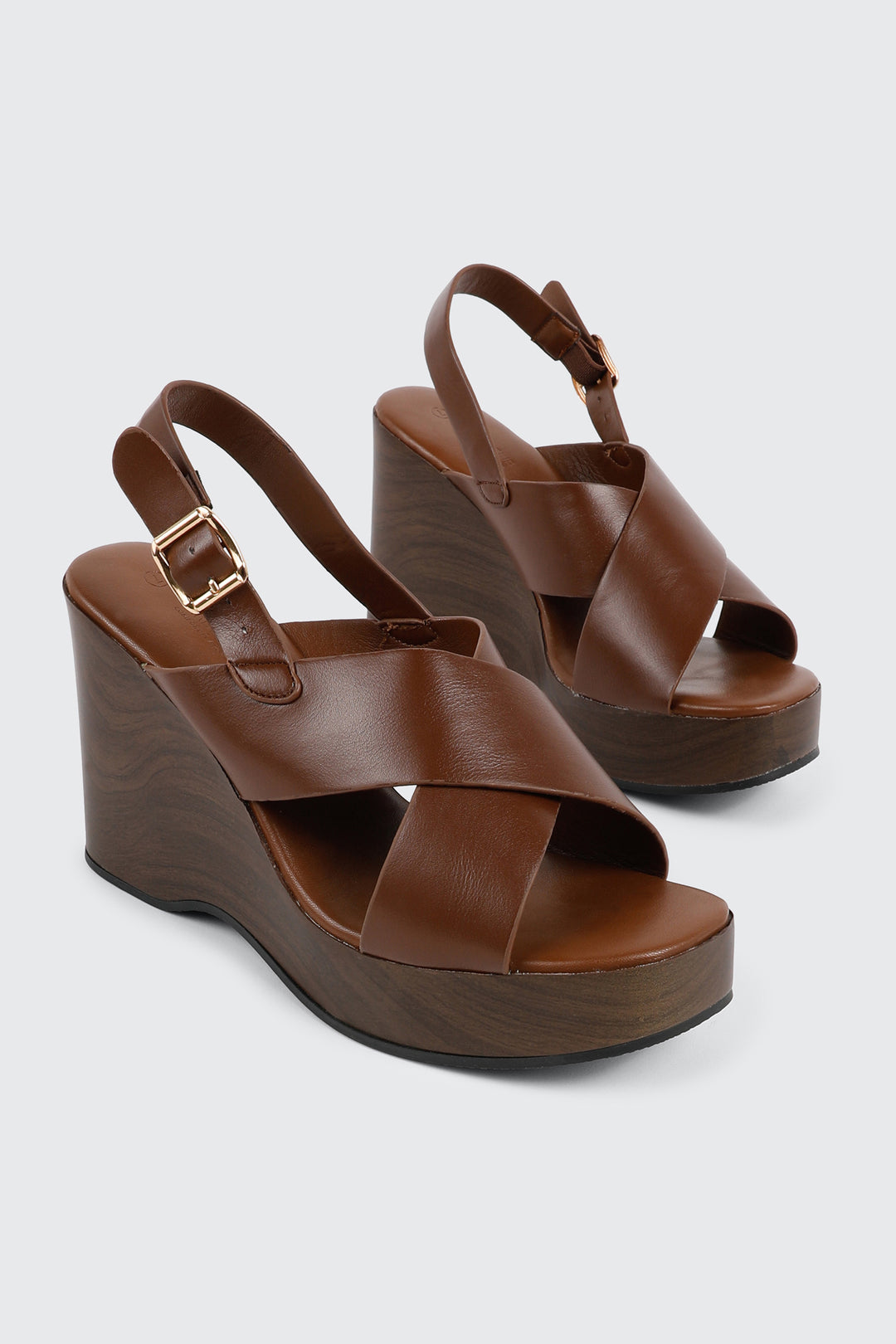 Crisscross Wedge Sandals