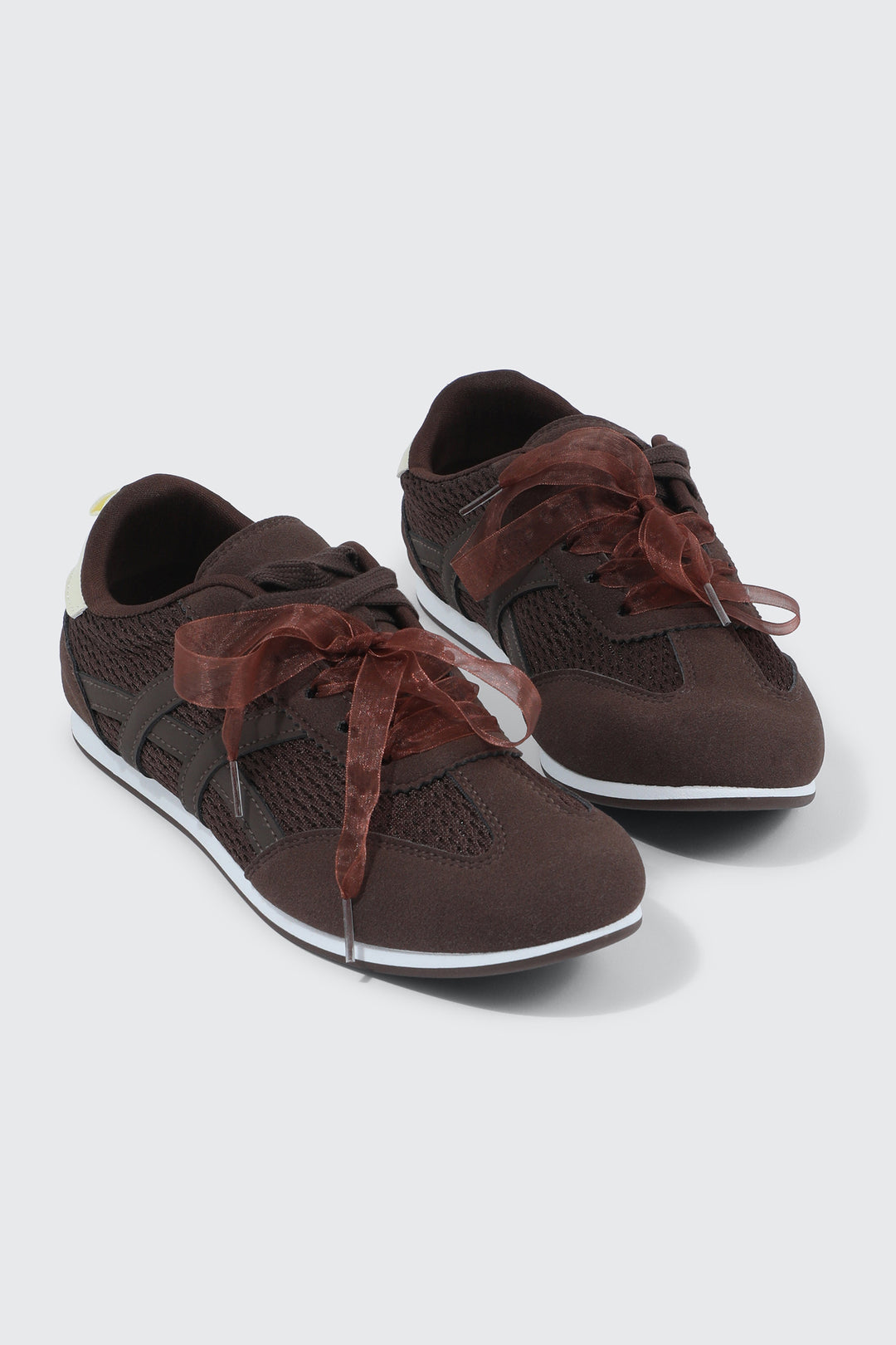 Faux Leather & Mesh Sneakers