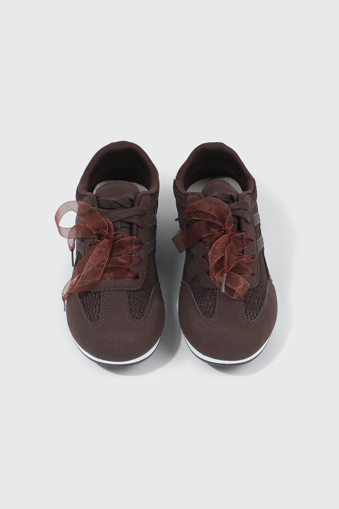 Faux Leather & Mesh Sneakers