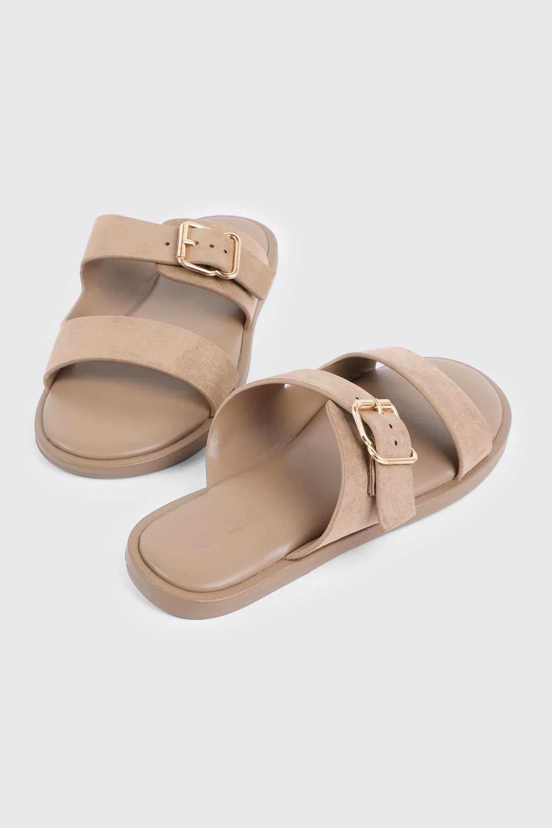 Faux Suede Flat Sandals