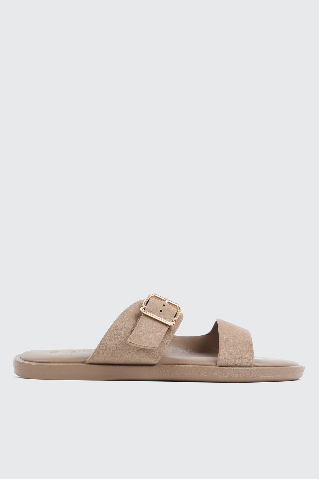 Faux Suede Flat Sandals