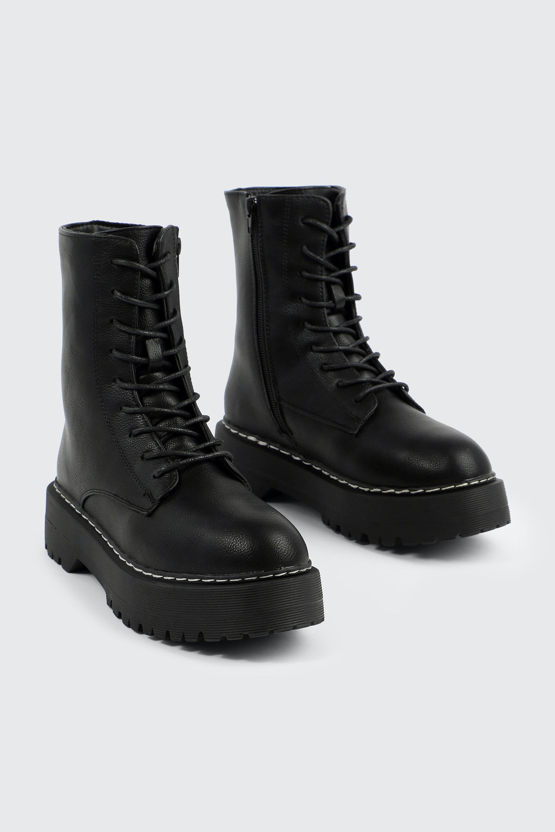 Chunky Sole Combat Boots