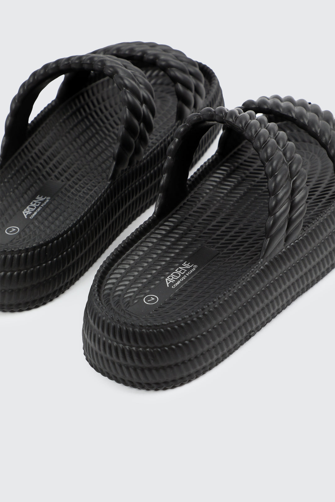 Double Braided Strap Slide Sandals