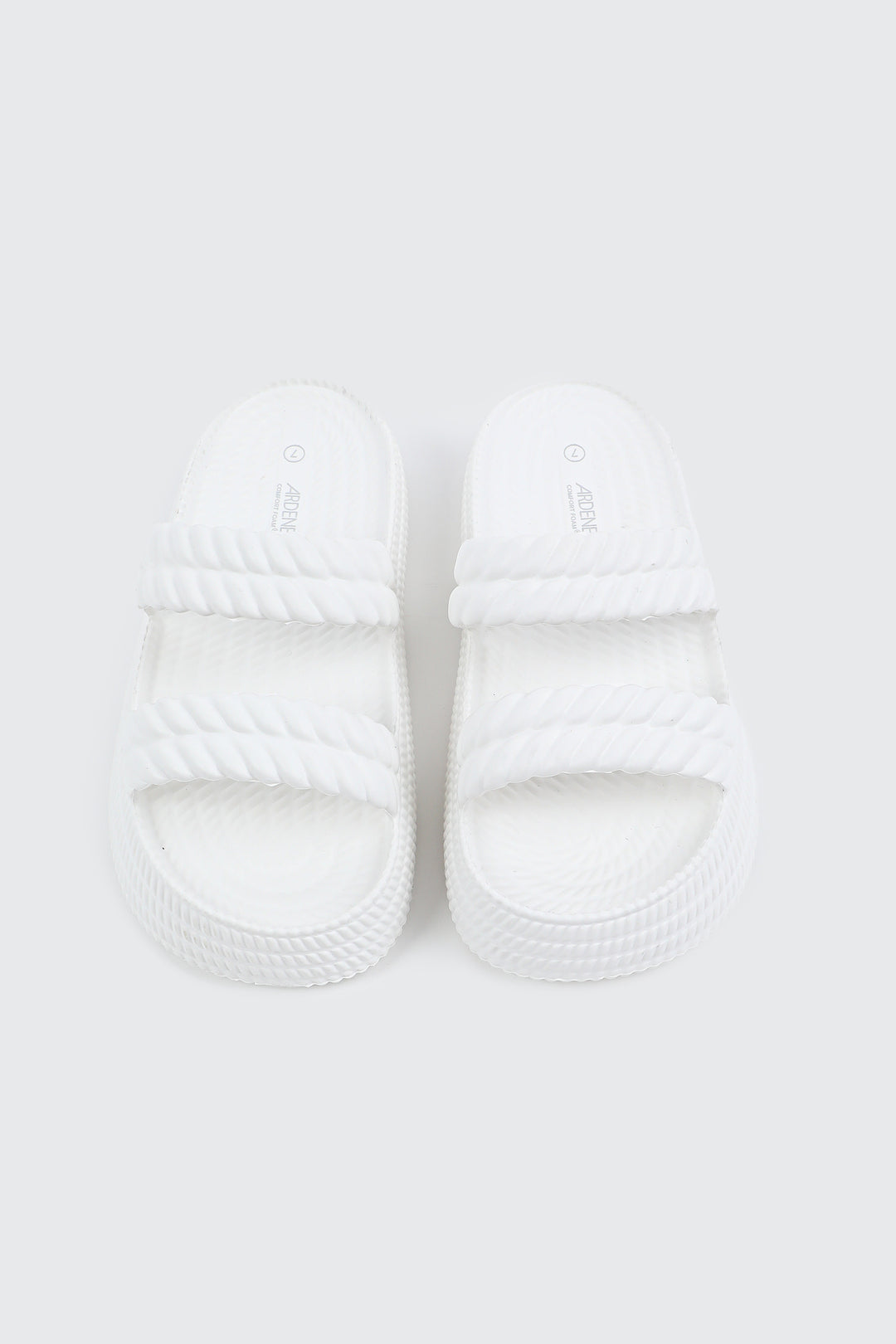 Double Braided Strap Slide Sandals