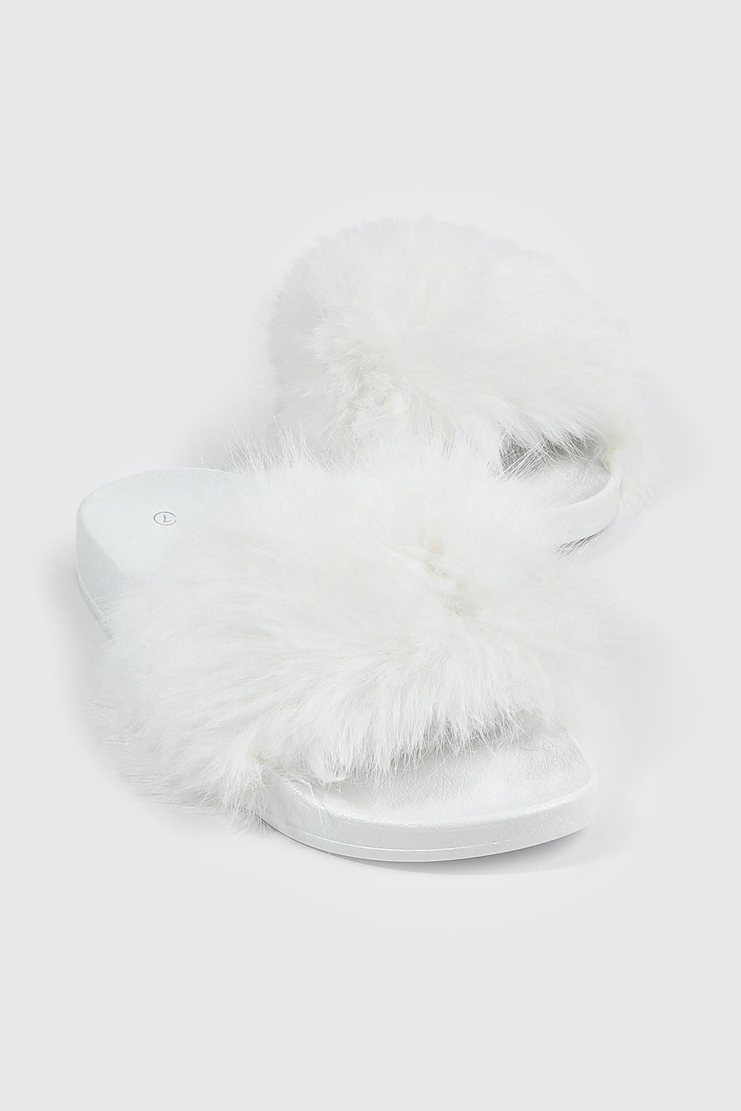 Faux Fur Pool Slides Sandals