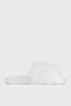Faux Fur Pool Slides Sandals