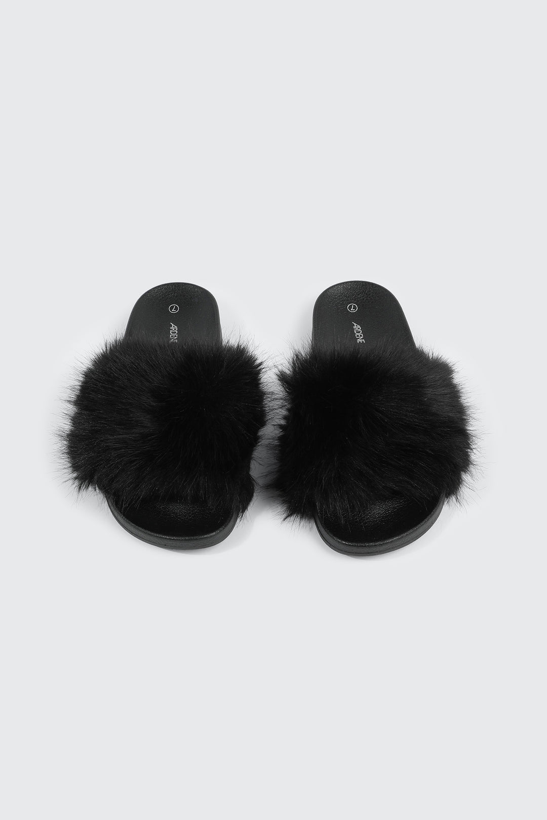 Faux Fur Pool Slides Sandals