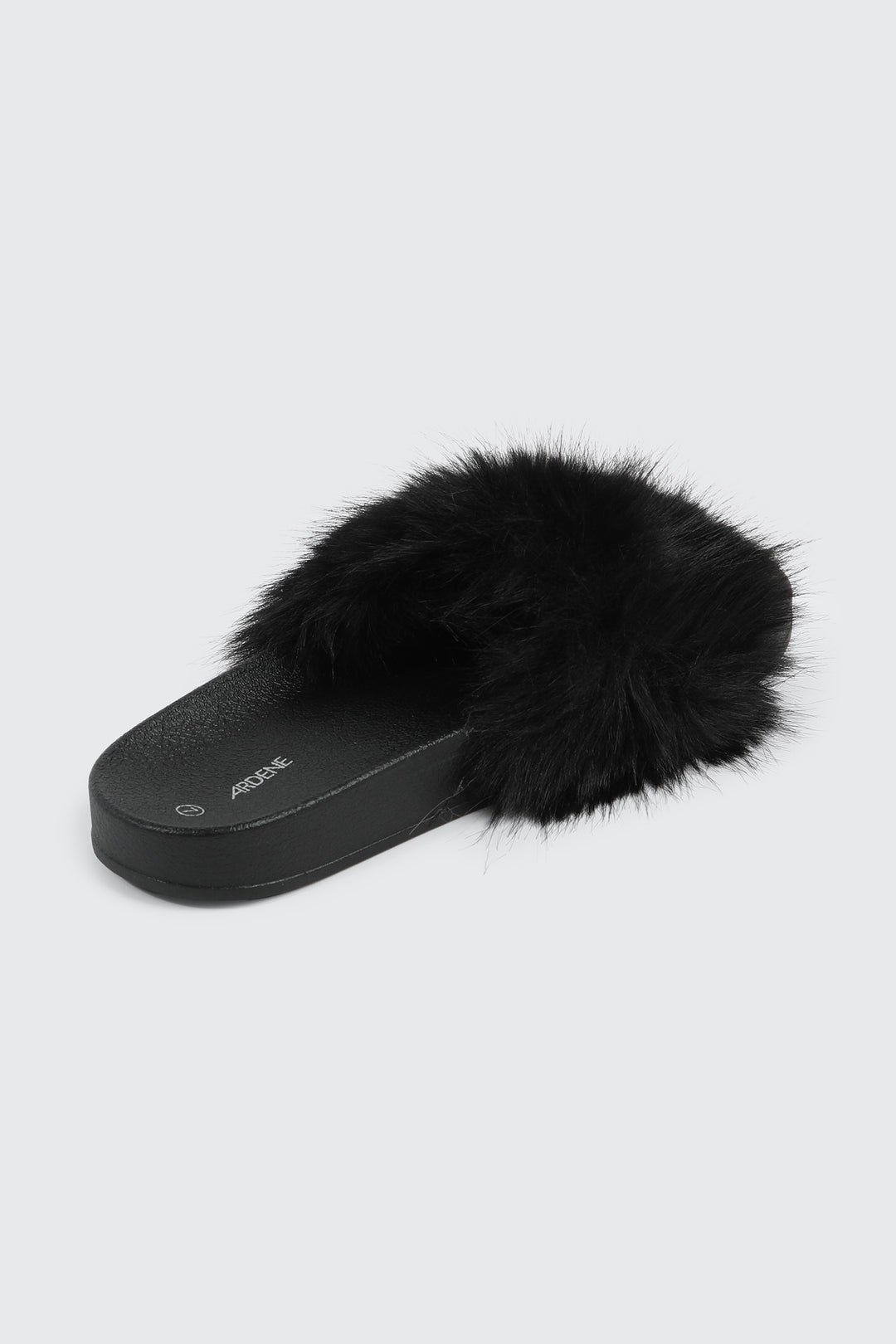 Faux Fur Pool Slides Sandals