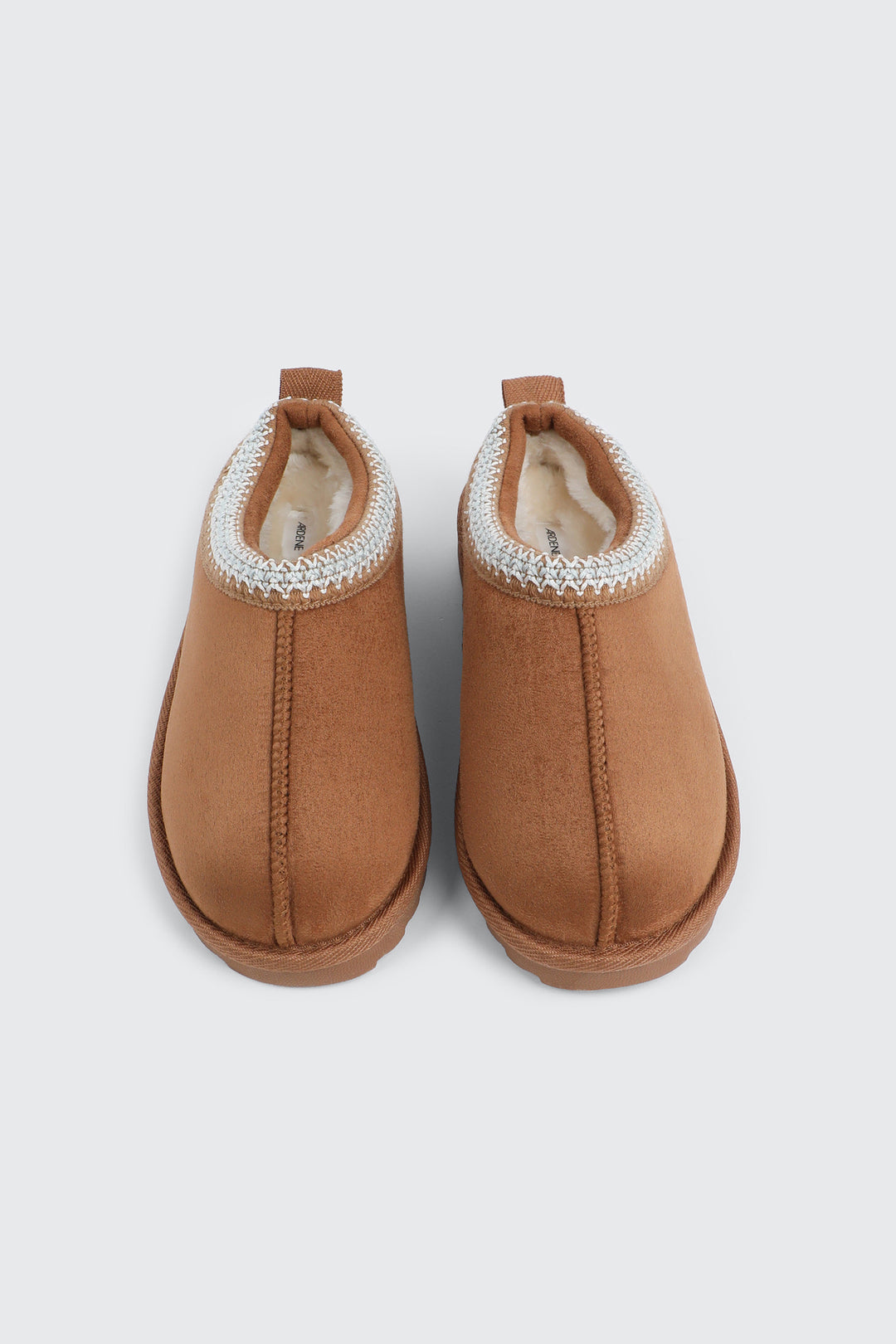 Faux Sheepskin Clogs with Accent Trim