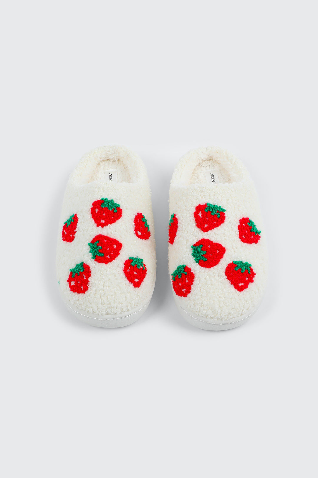 Plush Strawberry Slippers