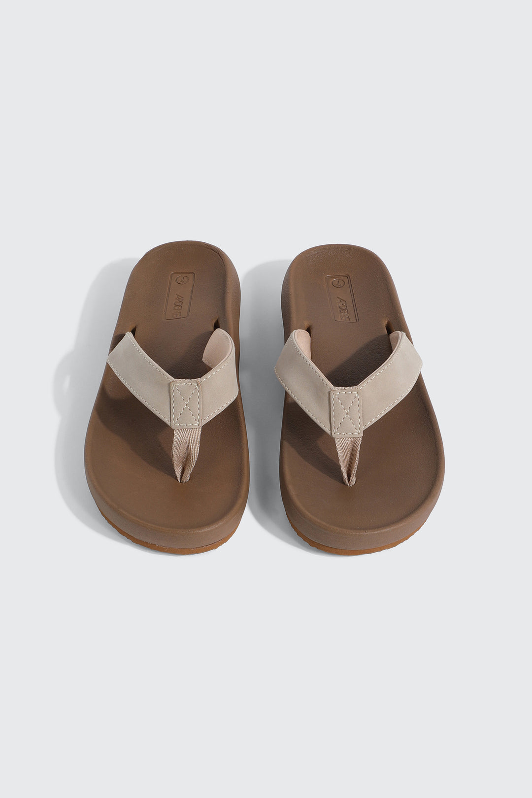 Faux Leather Flat Sandals