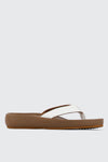 Faux Leather Flat Sandals