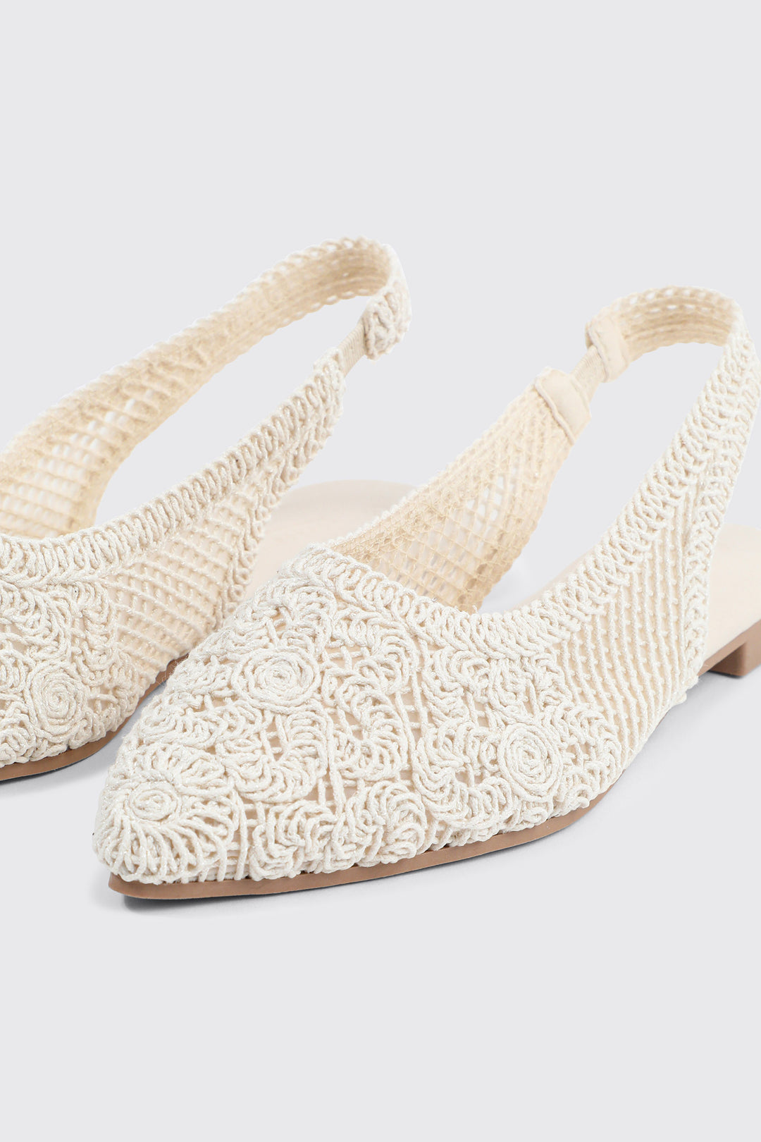 Crochet Slingback Flats