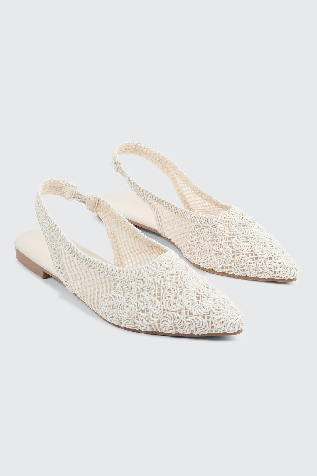 Crochet Slingback Flats