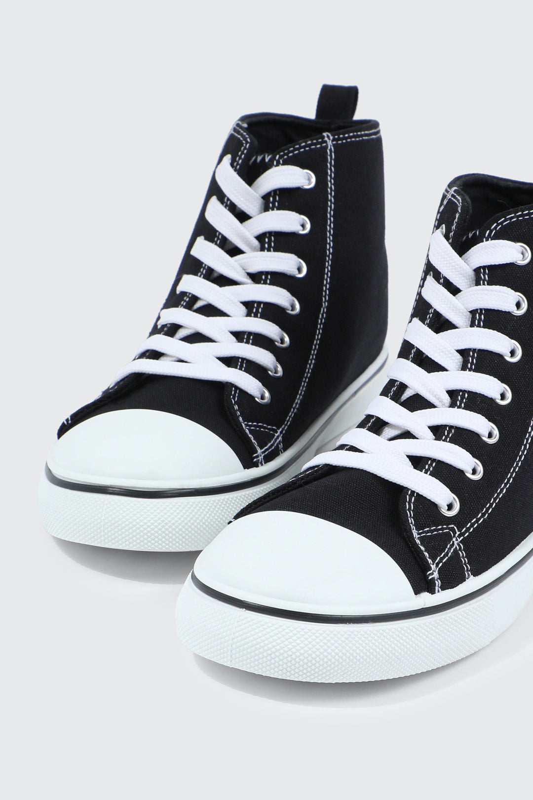 High Top Toe Cap Sneakers